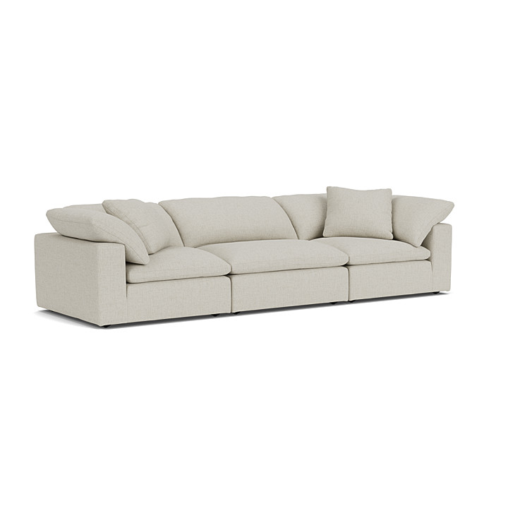 White suede deals sectional couch